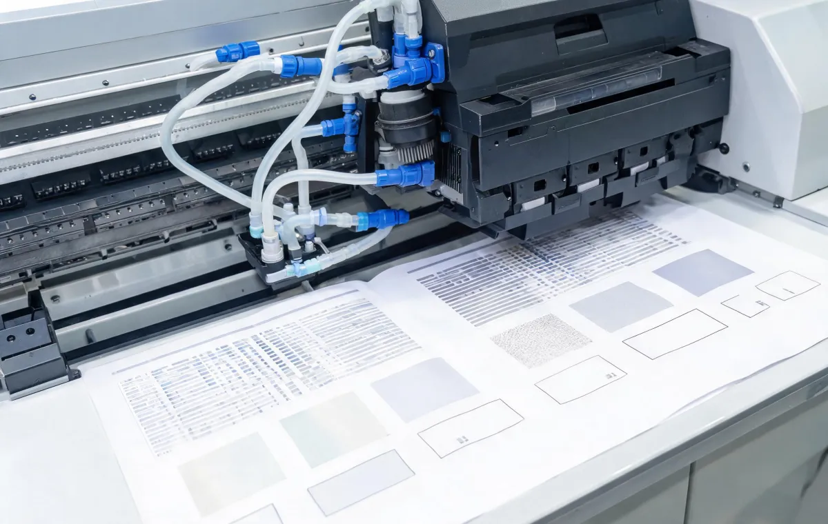 White ink circulation and nozzle check station